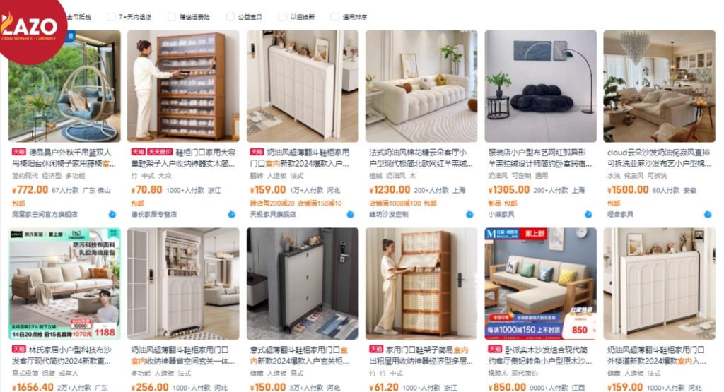 Đồ nội thất Trung Quốc cũng được thiết kế rất đẹp và tiện ích