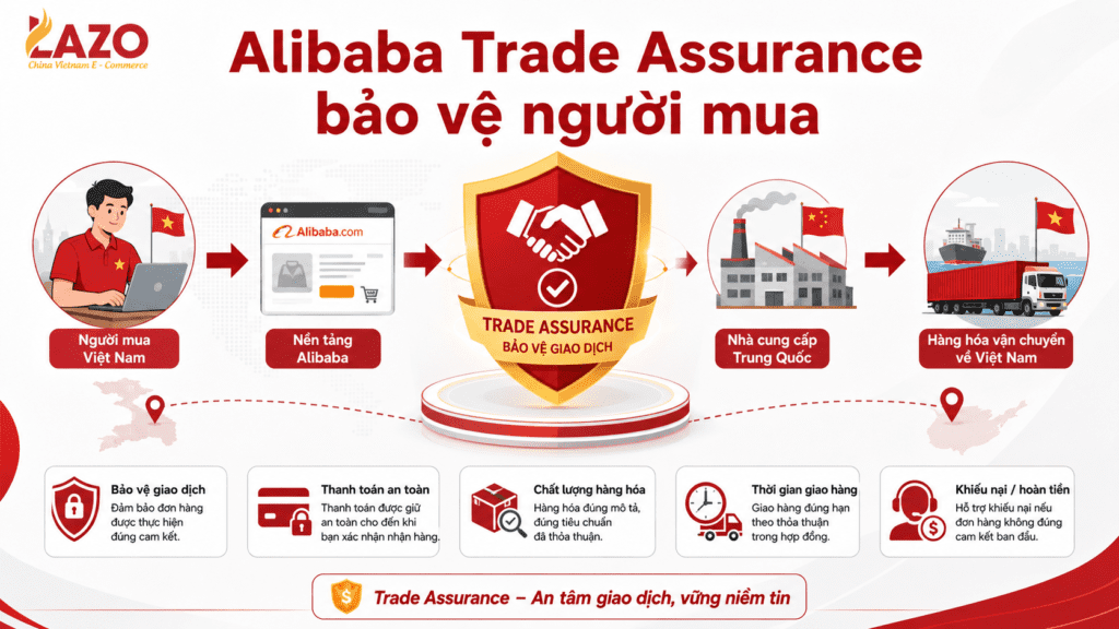 Alibaba Trade Assurance bảo vệ người mua
