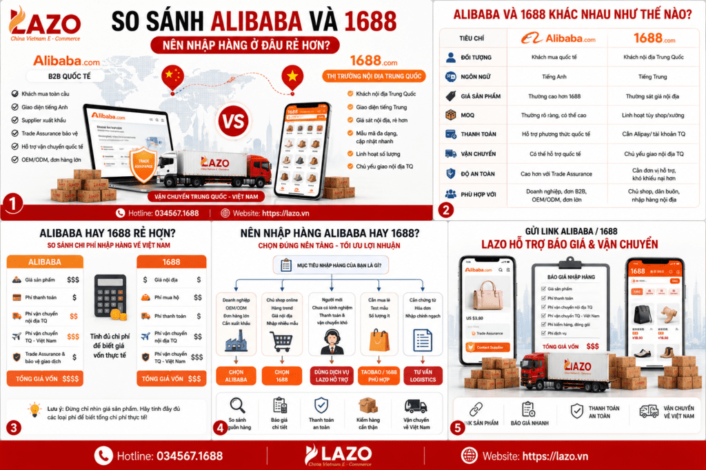 Alibaba và 1688 khác nhau như thế nào