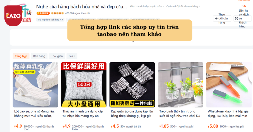 link các shop uy tín trên taobao