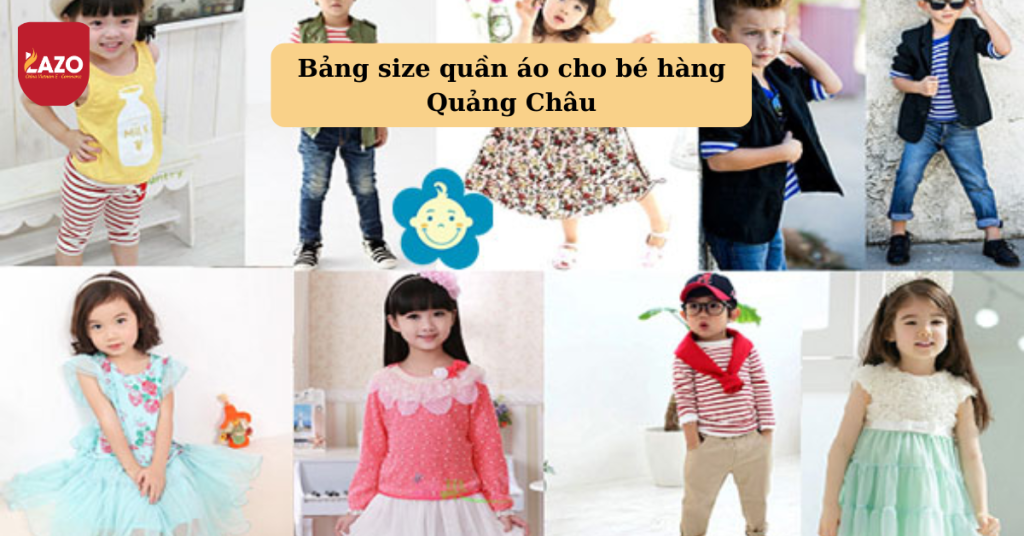 Bảng size quần áo cho bé hàng Quảng Châu