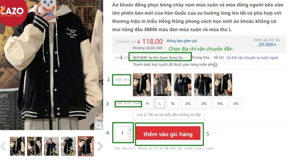 Hướng dẫn mua hàng JingDong