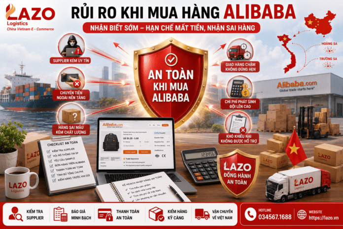 Rủi ro khi mua hàng Alibaba và cách tránh mất tiền, nhận sai hàng Rủi ro khi mua hàng Alibaba